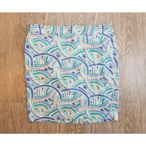 Lane Bryant Women's Teal Skirt Size 20 Summer Vent Stretch Spring Lightweight